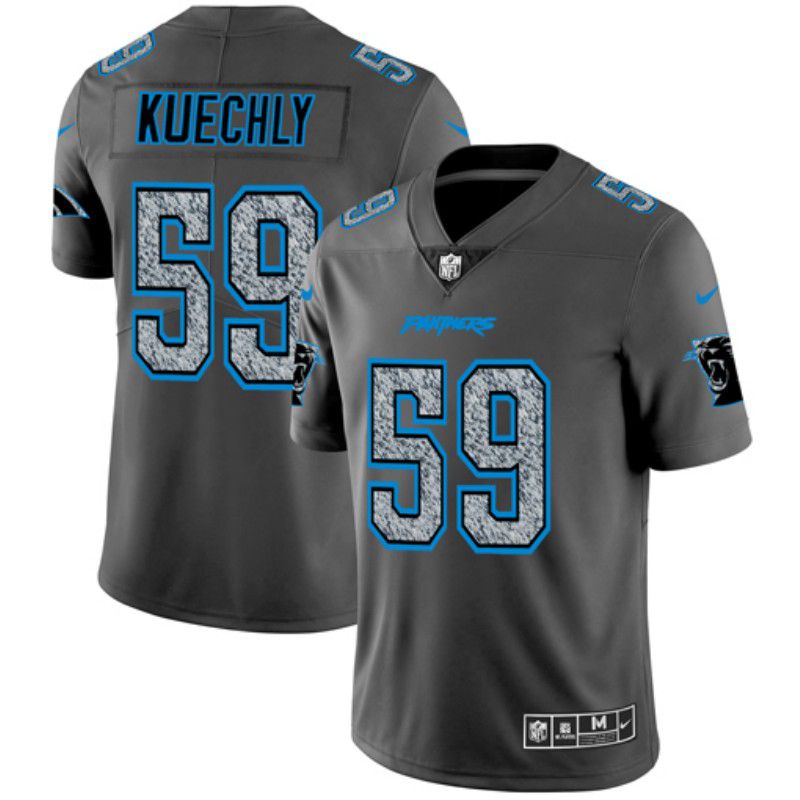 Men Carolina Panthers #59 Kuechly Nike Teams Gray Fashion Static Limited NFL Jerseys->carolina panthers->NFL Jersey